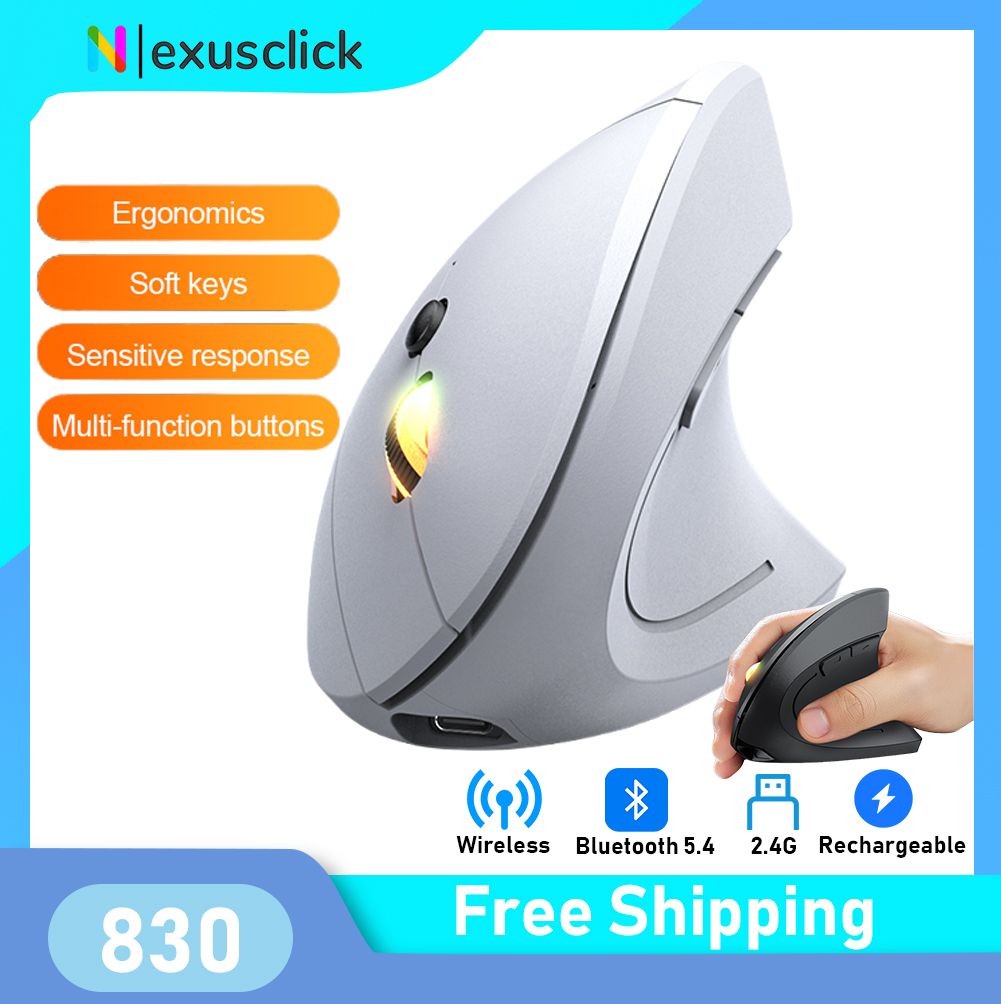 Auto Mouse Mover - 2.4GHz Bluetooth Wireless Mouse Rechargeable Vertical