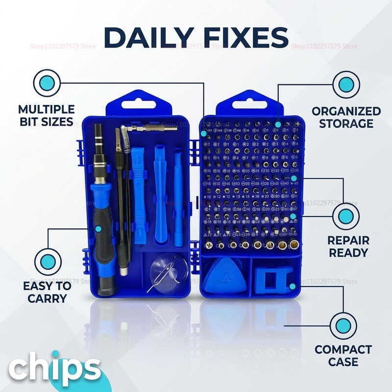 115 in 1 Multifunctional Screw - Electronics Repair Gadgets recension och pris