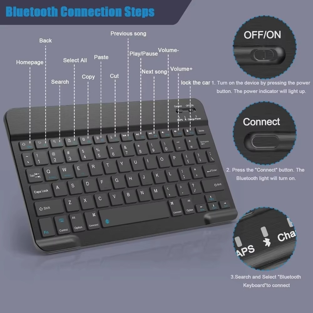 Bluetooth 5.0 Wireless Keyboar - Wireless Keyboard Mini recension och pris