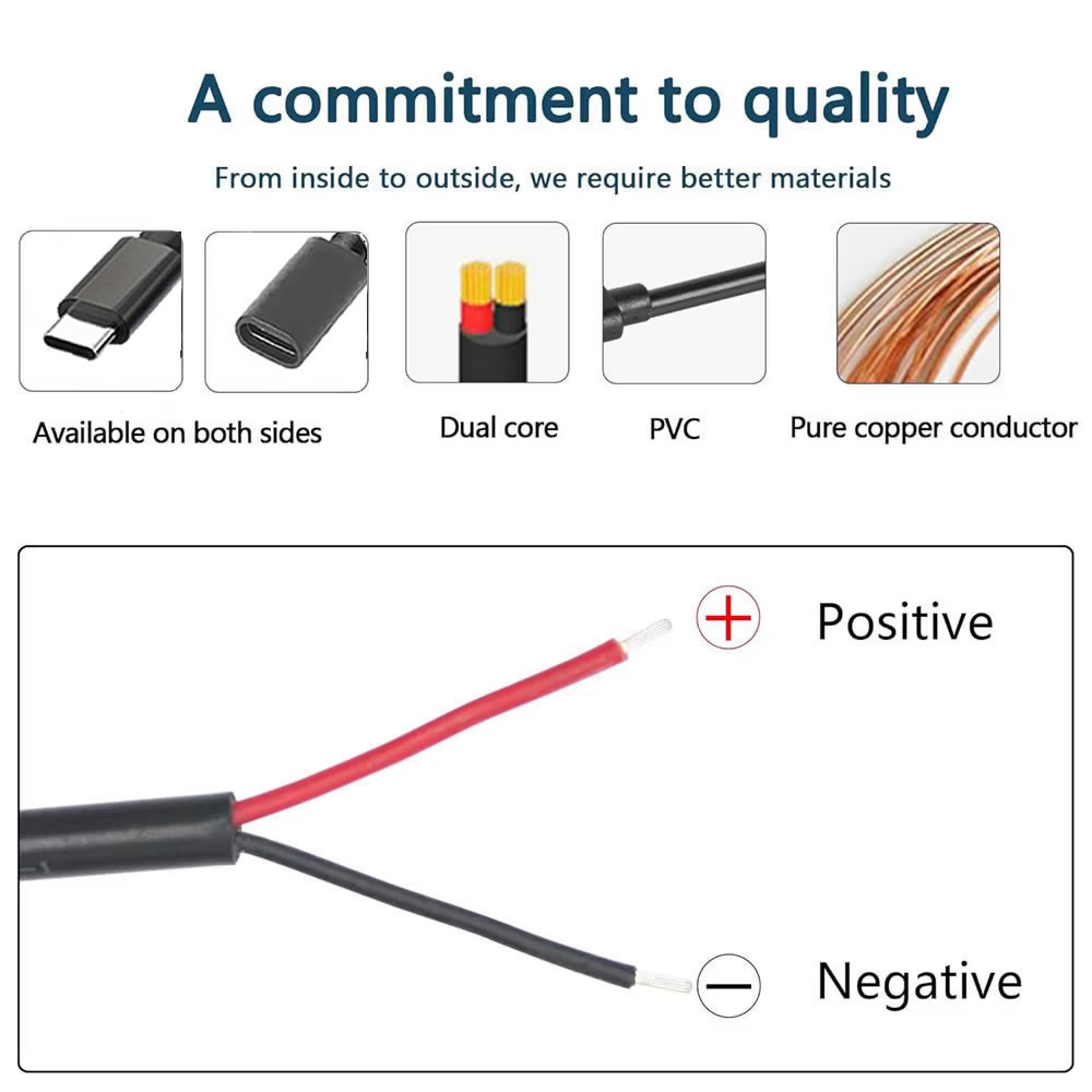 DC 2 Pin Power Cable USB and T - Electronics Repair Gadgets recension och pris