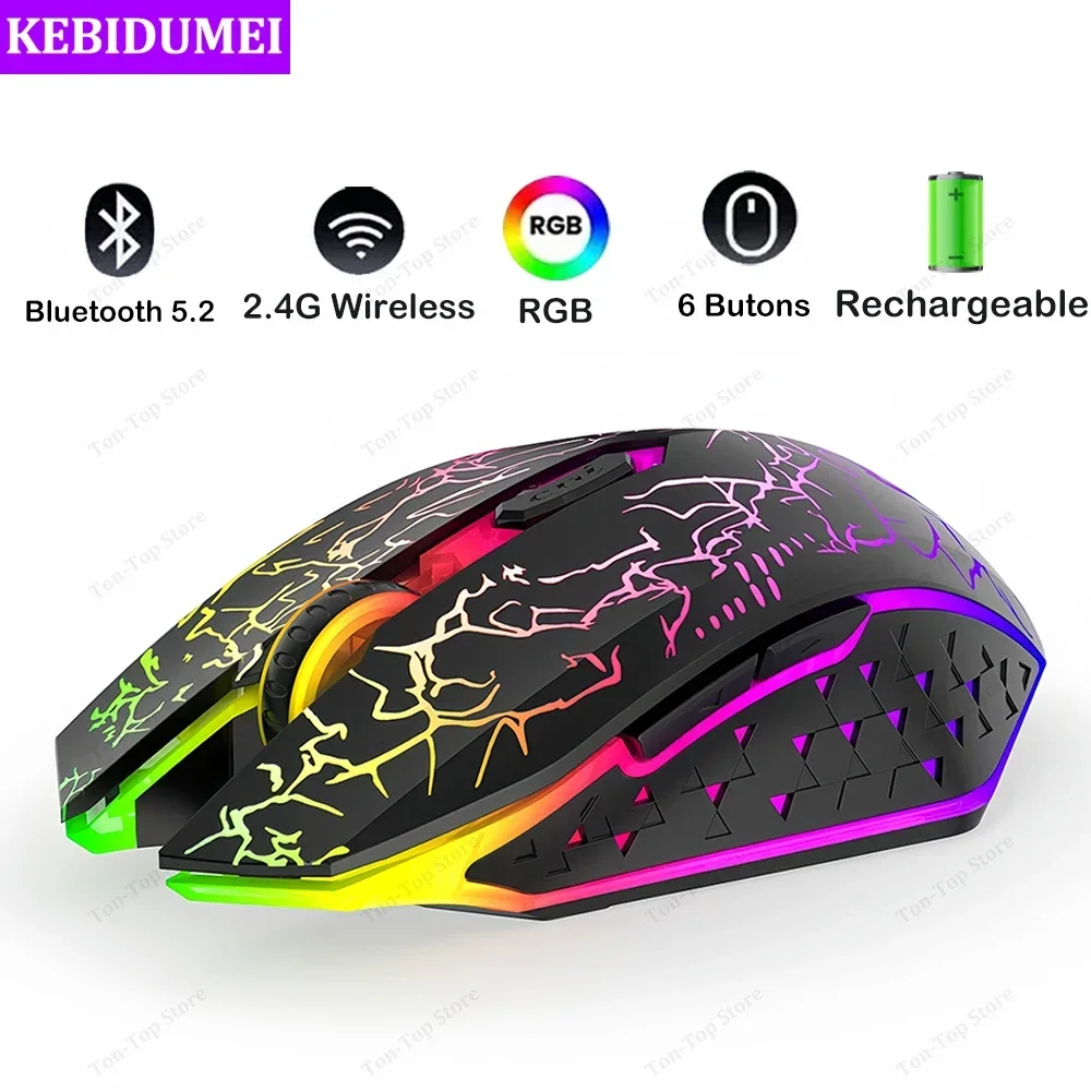 Bluetooth 5.2 Mouse RGB 2.4G W - Auto Mouse Mover recension och pris