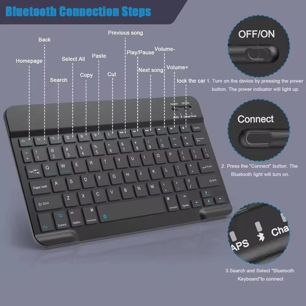 Bluetooth Wireless Keyboard Mo - Wireless Keyboard Mini recension och pris