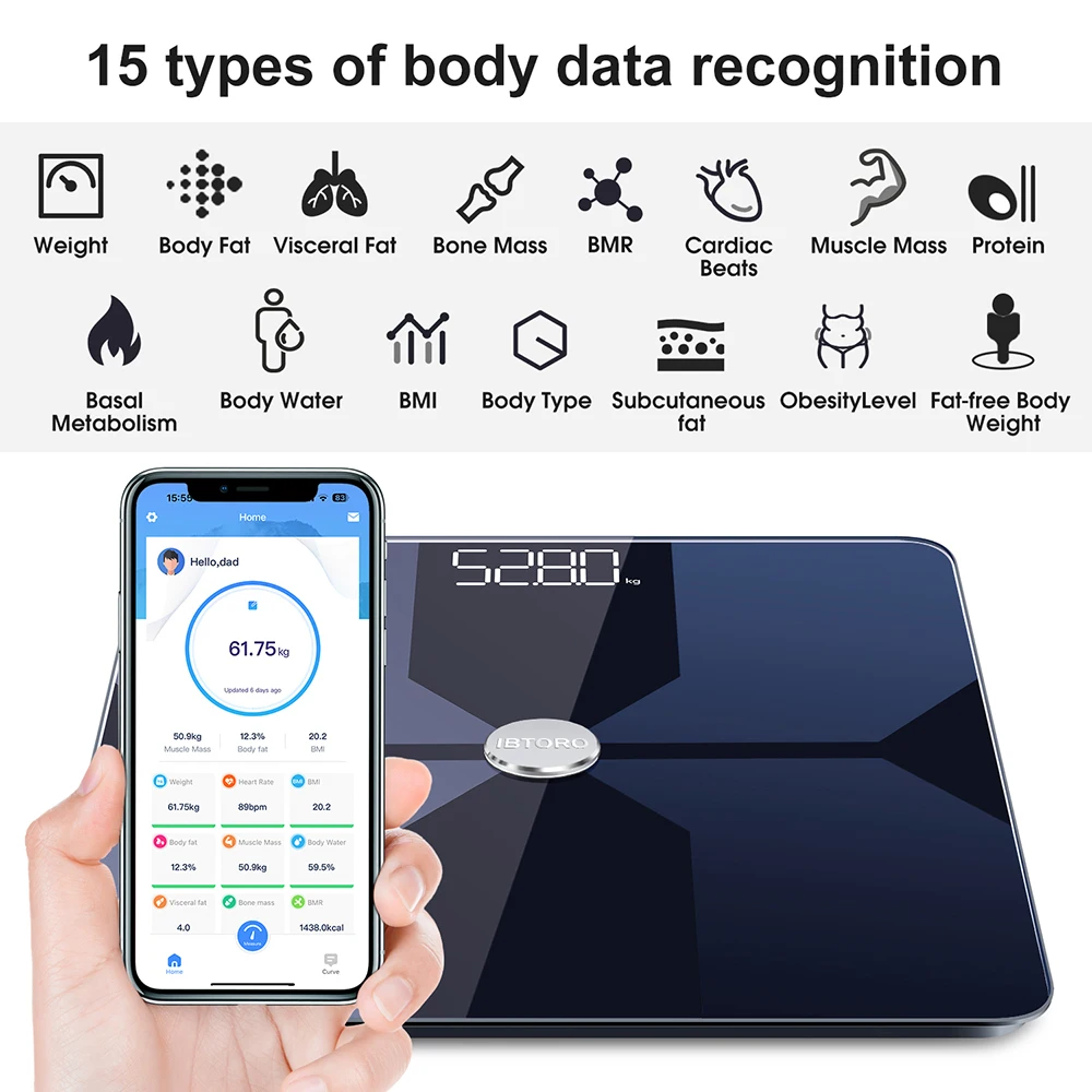 Body Fat Scale Wifi Home Preci - Body Fat Scale Smart recension och pris