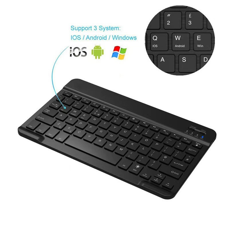 7 Colors RGB Bluetooth Keyboar - Wireless Keyboard Mini recension och pris