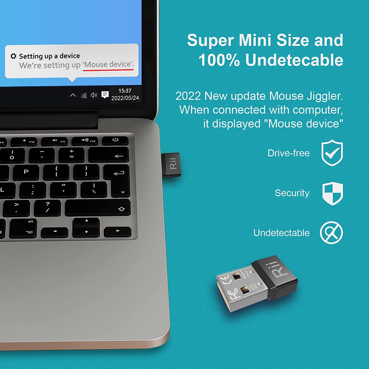 Rii RT301 USB Mouse Jiggler,Un - Auto Mouse Mover recension och pris